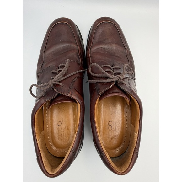 ECCO Brown Leather Lace Up Dress Shoes Mens 12 12.5 EU 46 Comfort Oxford main image 6